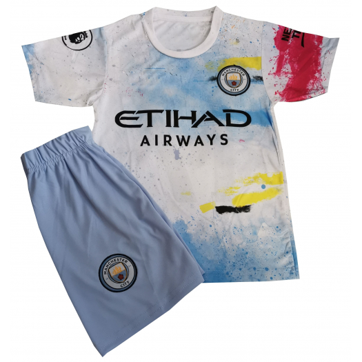 Manchester City 2021/22 váltó mezgarnitúra De Bruyne felirattal