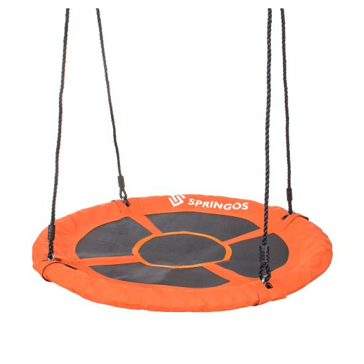 SPRINGOS rugós fészekhinta típus, 90 cm, fekete/narancssárga