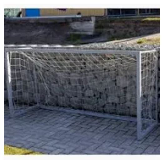Futballkapu zártszelvényű, fém 2mx1mx0.6m