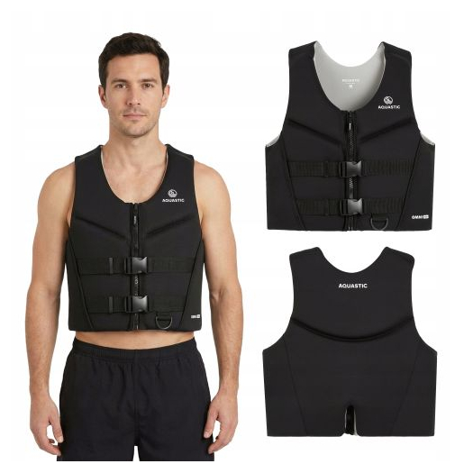 Biztonsági mellény AQUASTIC Omni 50N neoprén fekete