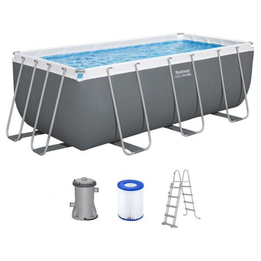 BESTWAY Steel Pro Max Fémvázas medence szett, 412 x 201 x 122 cm 56456
