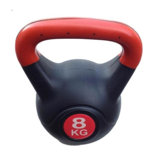 Füles súlyzó -Kettle Bell, műanyag, 8 kg