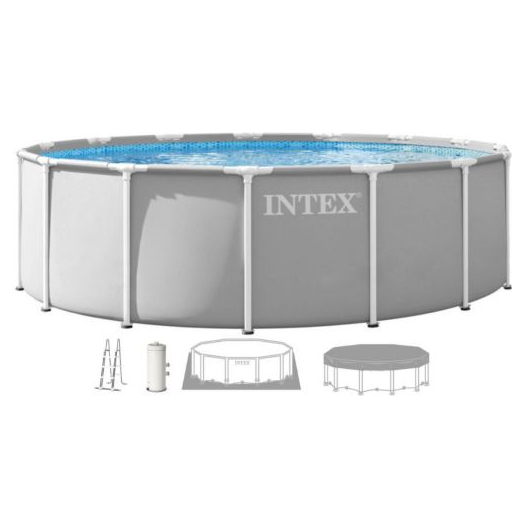 INTEX PRISM FRAME Kör alakú medence 457 x 122 cm patronos szűrővel 220–240V 26726ND