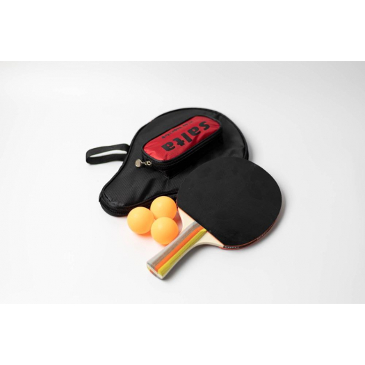 Pingpongütő, labdatartós tok, 3 labda