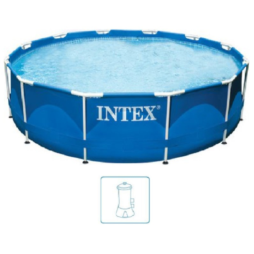 INTEX METAL FRAME Medence 305 × 76 cm szűrőrendszerrel