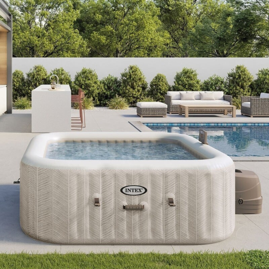 Masszázsmedence, 6 személyes Mobil Jacuzzi PureSpa Chevron Deluxe INTEX 28472