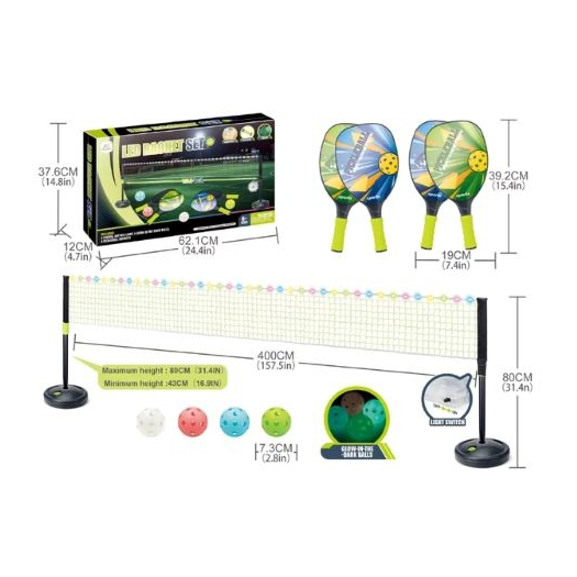 Világító pickleball szett  LRS400, tartós anyag