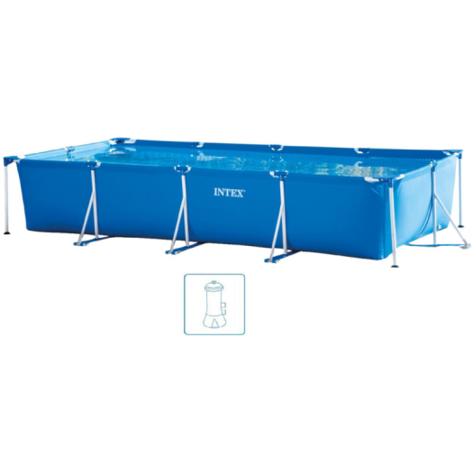 INTEX Rectangular Frame Fémvázas medence szett, 450 x 220 x 84 cm 28274GN