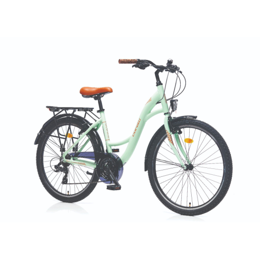 Corelli Glowie 26 könnyűvázas női városi kerékpár 44 cm Menta