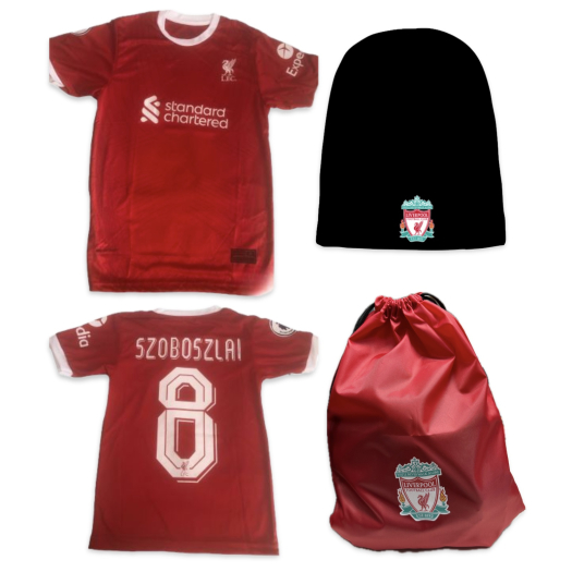 Szoboszlai Liverpool Csomagajánlat Felnőtteknek: Mez + Tornazsák + Sapka