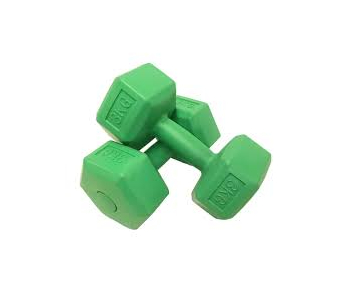 PVC kézisúlyzó, hatszögletű 2x3 kg