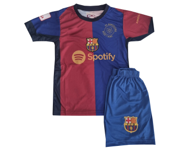 Barcelona 2024-es szurkolói  gyerek mezgarnitúra Lewandowski felirattal