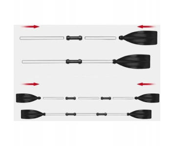 Xq Max Kajak evező lapát, 222-238 cm  SUP és kajak lapát