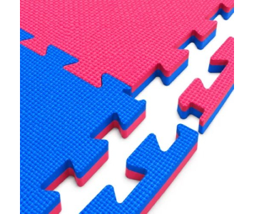 Szegély 100x100x4 cm puzzle tatamihoz LEE piros-kék