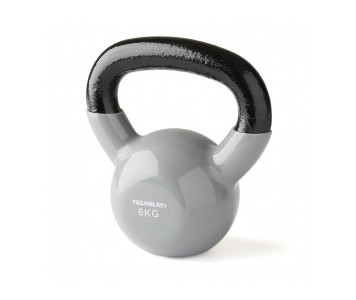 Vinyl kettlebell - 6 kg - Szürke öntöttvas TREMBLAY