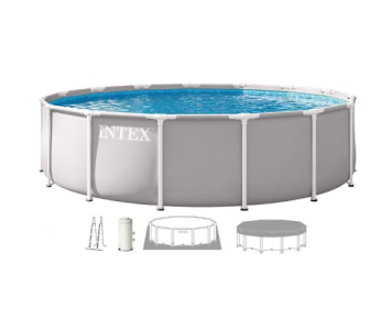 INTEX PRISM FRAME Kör alakú medence 427 x 107 cm patronos szűrővel 220–240V 26720ND