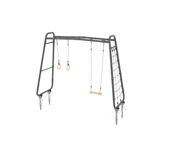 Többfunkciós mászóka GetSet monkeybar MB210 Exit Toys bővíthető tornagyűrűkkel hintával és mászóhálóval