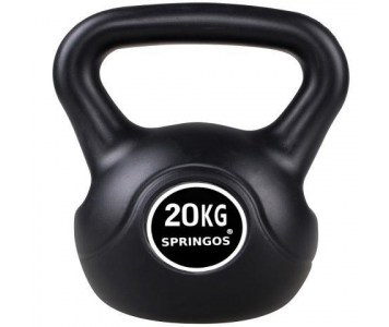Füles súlyzó - Kettlebell, műanyag, 20 kg