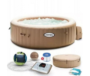 MASSZÁZSMEDENCE, 4 SZEMÉLYES, 196 cm, MOBIL JAKUZZI PURESPA SAHARA INTEX 28426