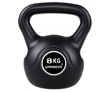 Füles súlyzó - Kettlebell, műanyag, 8 kg