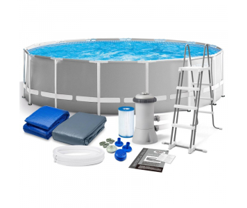 VÍZFORGATÓS MEDENCE SZETT, FÉMVÁZAS 457X122 CM INTEX PRISM FRAME POOL 26726