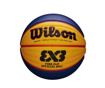 Kosárlabda Wilson Replica FIBA 3X3 gumi 6-os méret sárga-kék