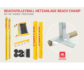 Strandröplabda hálórendszer Beach Champ 8,5 m (szabadon álló)