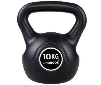 Füles súlyzó - Kettlebell, műanyag, 10 kg