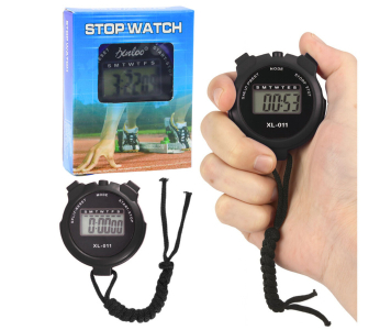 Digitális LCD elektronikus sport stopperóra XL-011 fekete