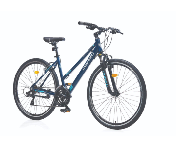 Corelli Riviera 1.0 könnyűvázas női crosstrekking kerékpár 18" Kék-Türkiz