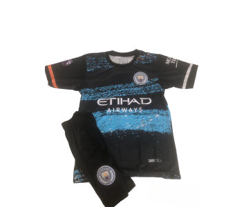 2023/2024 Manchester City replika gyerekmezgarnitúra, Haaland felirattal 
