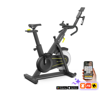 Szobakerékpár inSPORTline inCondi S150i, ékszijas, dupla fékrendszer, 7kg lendkerék, max.130kg, 24fokozat, HRC, Kinomap, aktiv ellenállás