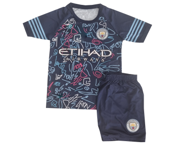 2024 Manchester City szurkolói replika mezgarnitúra, Haaland felirattal 