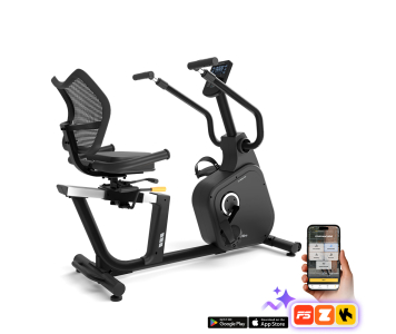 Háttámlás szobakerékpár inSPORTline ZenSeat 100, LCD kijelző, ergonomikus ülés, légáteresztő háttámla, 25 program