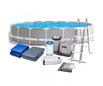 VÍZFORGATÓS MEDENCE SZETT, FÉMVÁZAS 549X122 CM - INTEX PRISM FRAME POOL 26732