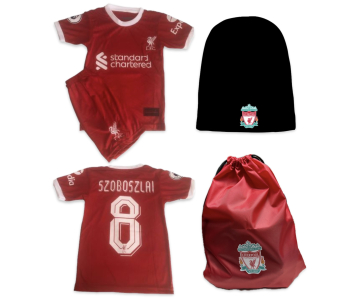 Szoboszlai Liverpool Csomagajánlat Gyermekeknek: Mezgarnitúra + Tornazsák + Sapka