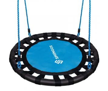 Gyerekeknek fészekhinta, 80 cm, fekete-kék