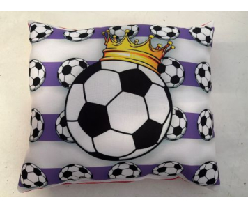 lila-fehér koronás párna 30x25 cm