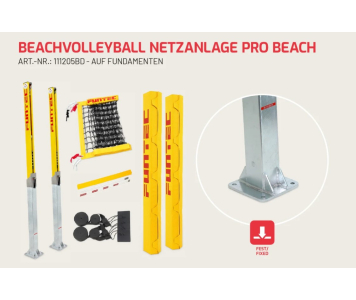 Strandröplabda hálórendszer Pro Beach 8,5 m (alapokon álló)