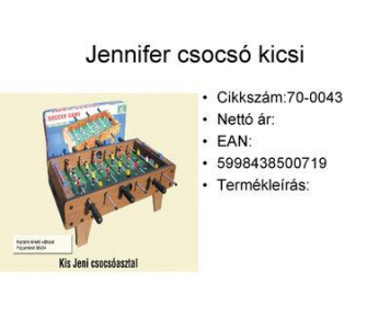 Jenifer csocsóasztal kicsi