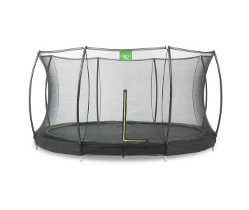 EXIT Silhouette talajra szerelhető trambulin ø427cm biztonsági hálóval