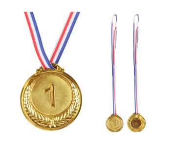 Aranyérem Első Helyért Díj Trófea Cink 6,5 cm