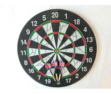 Darts tábla, két oldalú, 3-3 nyíllal, Salt