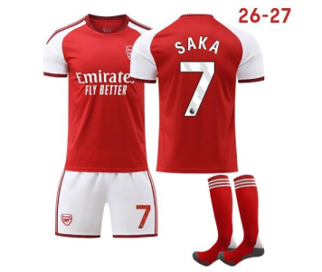 Arsenal 2026-27 gyermek mezgarnitúra Saka felirattal
