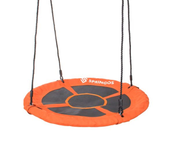 SPRINGOS rugós fészekhinta típus, 90 cm, fekete/narancssárga