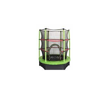 Gyermek trambulin védőhálóval - 140 cm-es WOODY CROSS GREEN