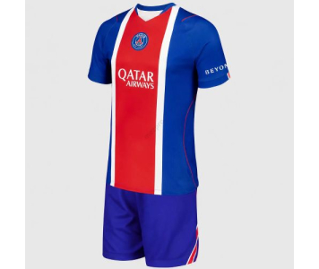 PSG 2026-27 gyermek mezgarnitúra Doué felirattal sportszár nélkül