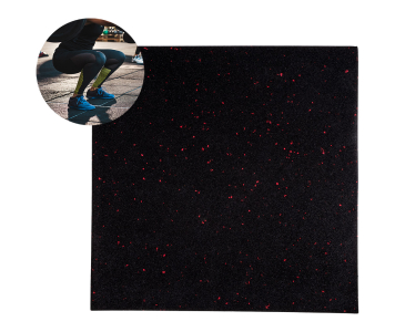 Talajvédő szőnyeg inSPORTline Proteko II 50x50x1,5 cm - fekete-piros