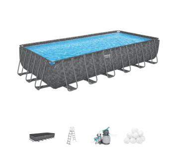 Szögletes medence kerettel és kiegészítőkkel APX 7.32x3.66x1.32m 561KG