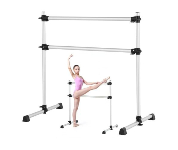 Vivien balett rúd, alumínium dupla rúd otthonra, szabadon álló hordozható balett nyújtó táncrudak, állítható magasságú, billegésgátló fitnesz stúdió felszerelés, Pilates egyensúly edzéshez